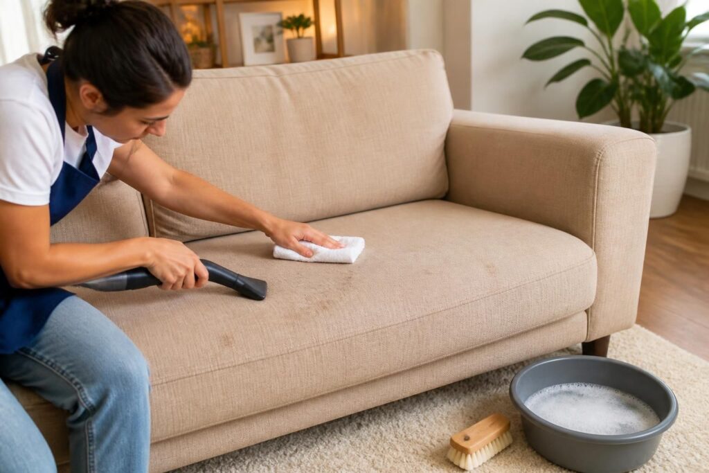 découvrez comment nettoyer efficacement un canapé en tissu grâce à nos méthodes pratiques et astuces simples pour éliminer les taches et garder votre mobilier frais et propre.