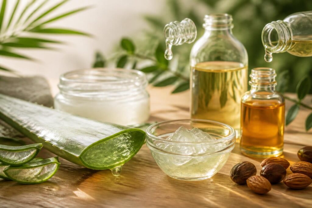 découvrez des recettes simples de lubrifiants faits maison à base d'aloe vera et d'huiles naturelles pour une expérience douce et naturelle.